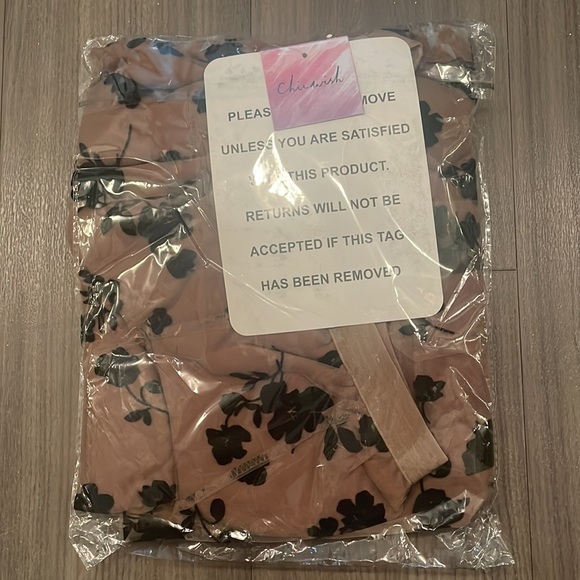 3D POSY DOUBLE-LAYERED MESH MIDI SKIRT IN CARAMEL - Picture 6 of 6